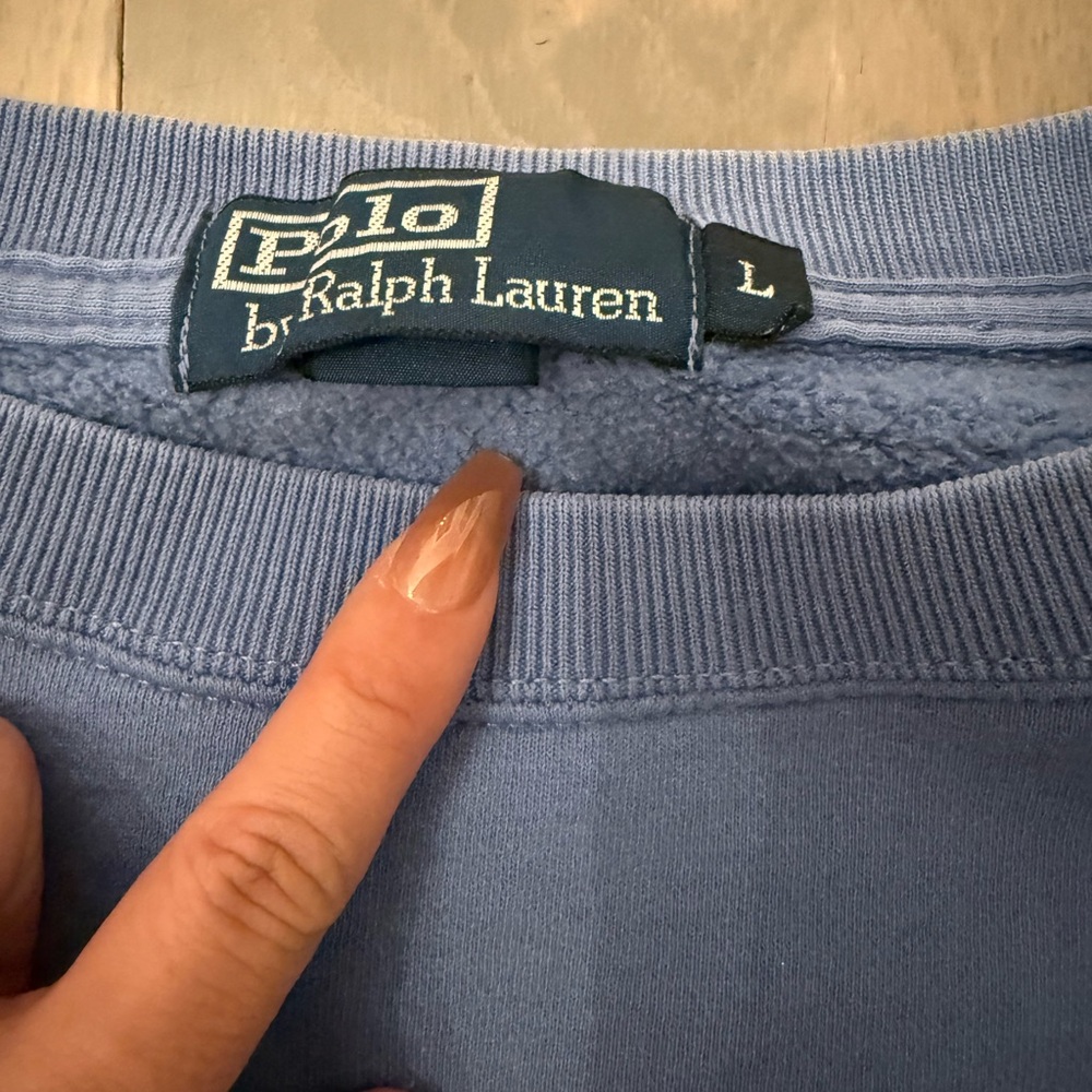 Ralph Lauren Men's Classic Blue Crewneck Sweater - Picture 2 of 3